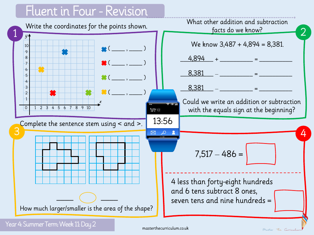 Position and Direction - Draw on a Grid - Starter