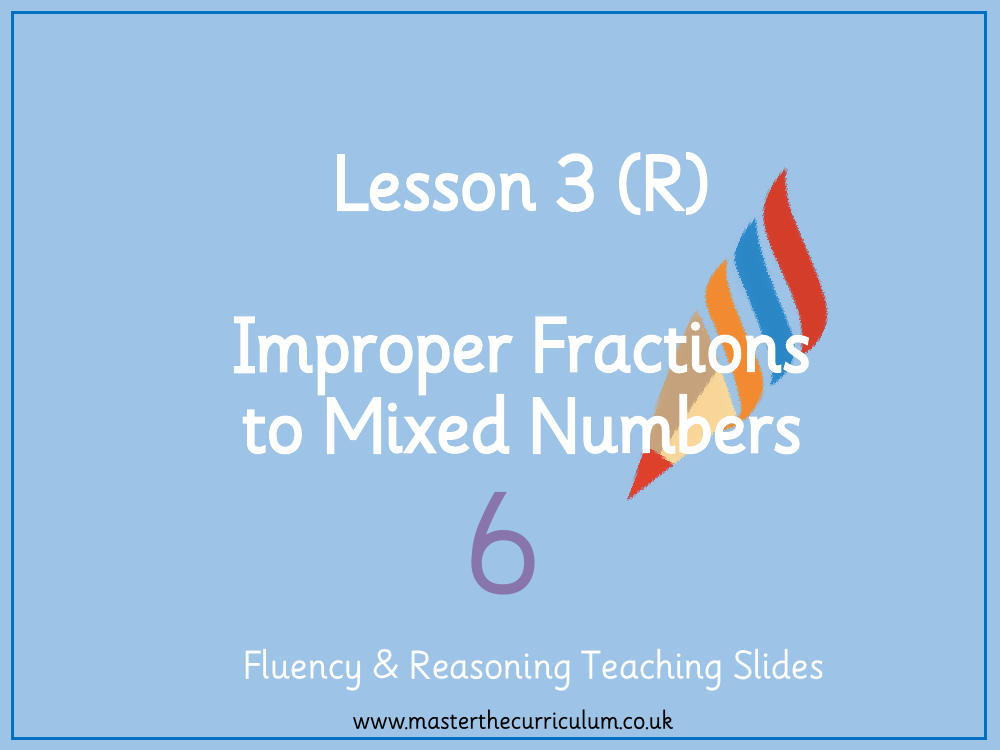 Fractions - Improper to mixed numbers  (Cubes) - Presentation