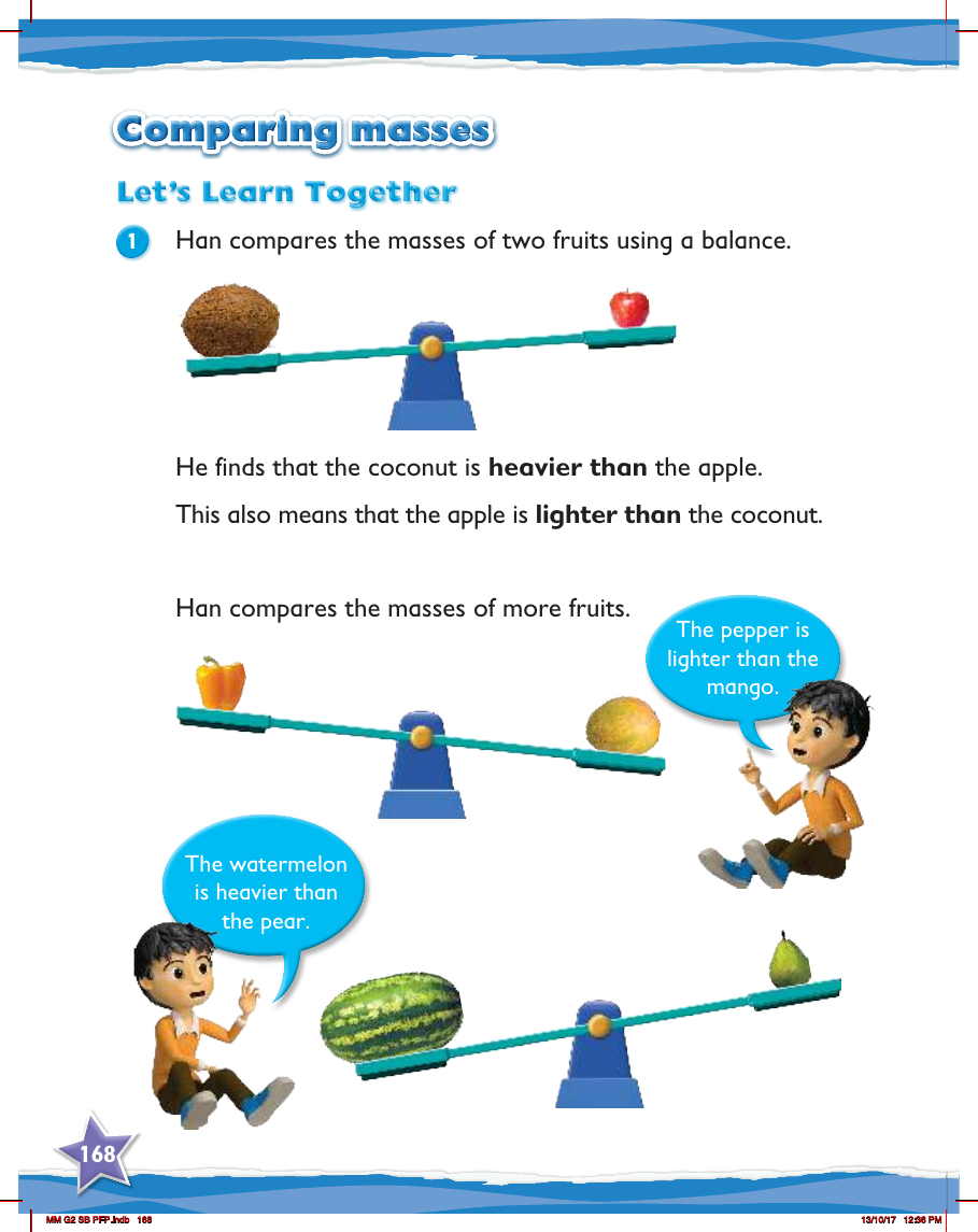 Max Maths, Year 2, Learn together, Comparing masses (1)