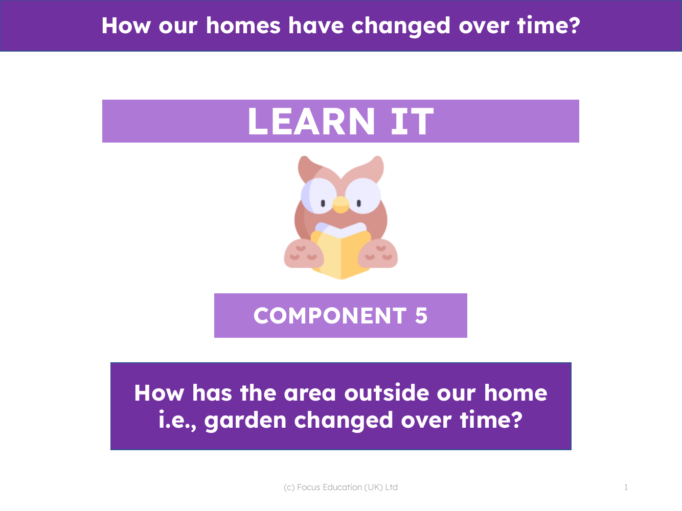 How has the area outside our home changed over time? - Presentation