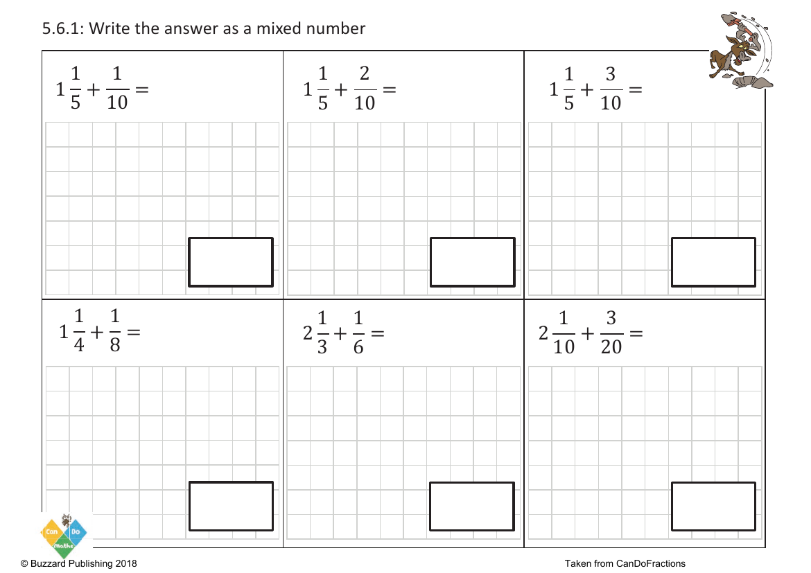 Add mixed and proper denominator multiples mixed number answer