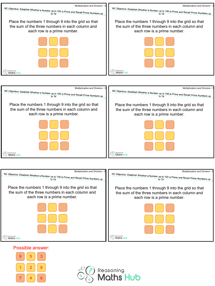 Prime numbers 2 - Reasoning