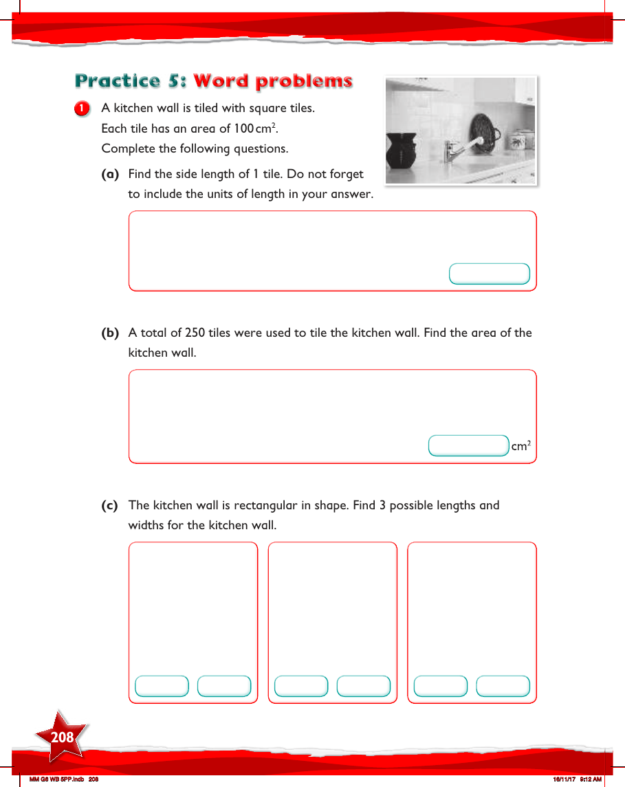 Max Maths, Year 6, Work Book, Areas of compound shapes (2)