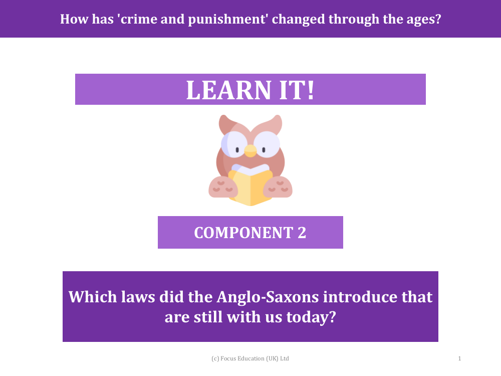 Which laws did Anglo-Saxon introduce that are still with us today? - Presentation