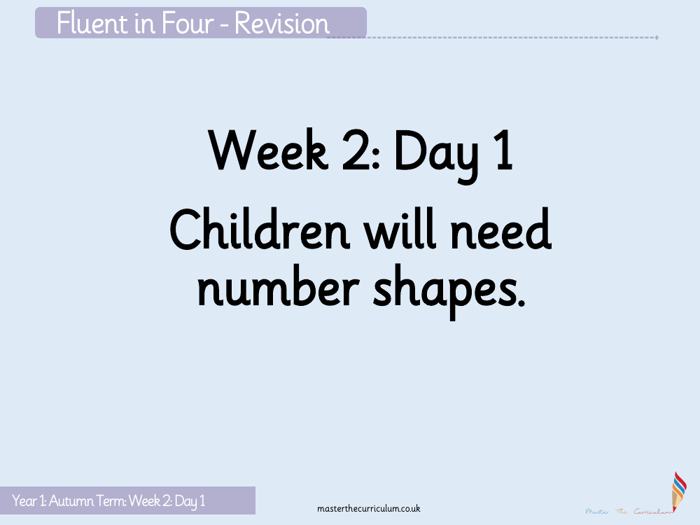 Place value within 10 - Counting forwards - Starter