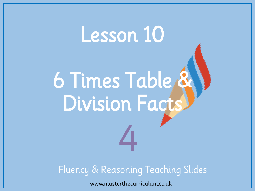 Multiplication and Division - 6 times tables and division facts - Presentation