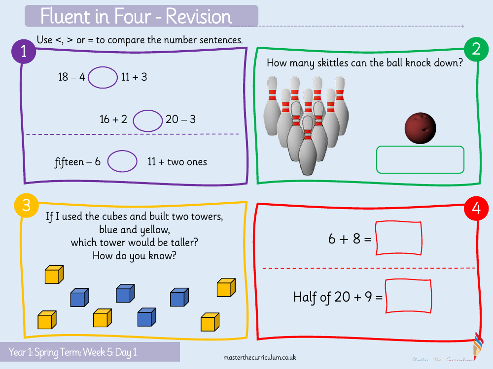 Place Value within 50 - Counting to 50 by making 10s - Starter