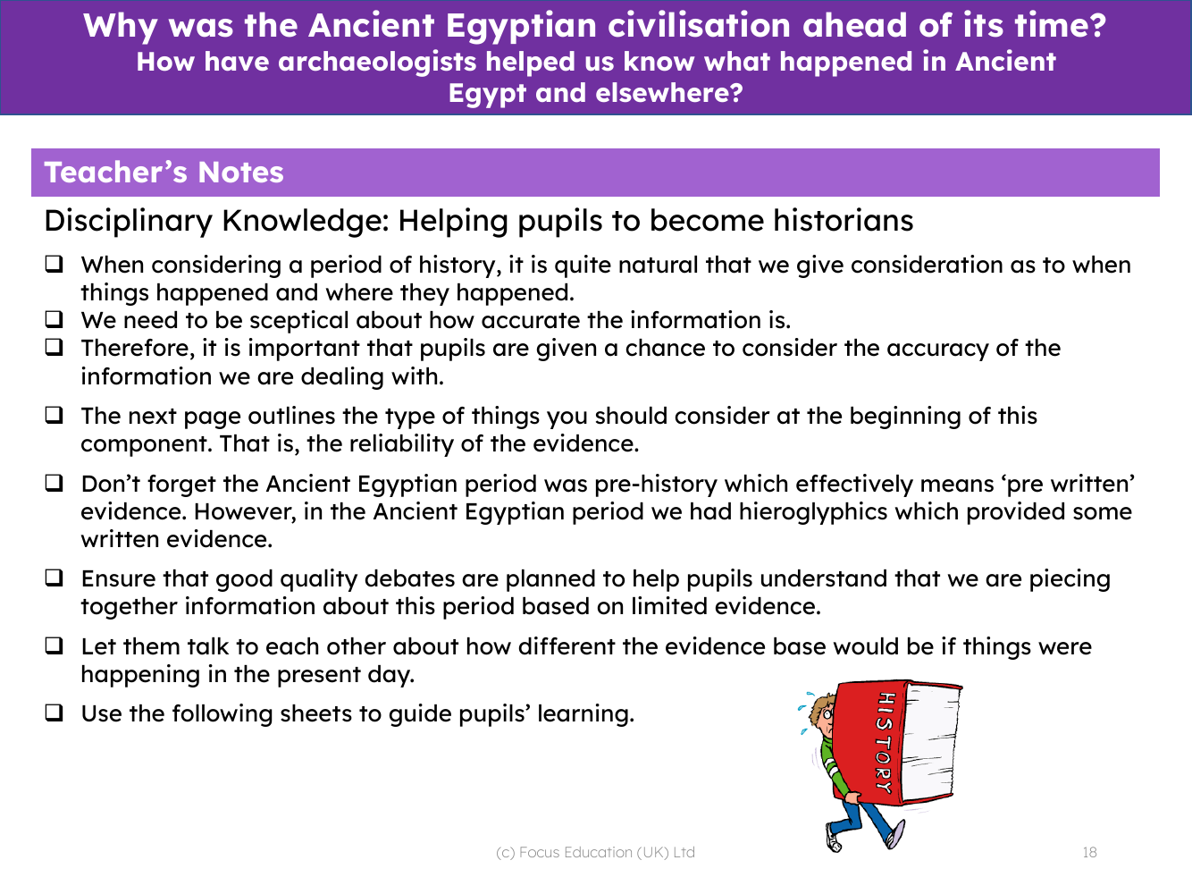 How have archaeologists helped us to know what happened in Ancient Egypt and elsewhere? - Teacher notes