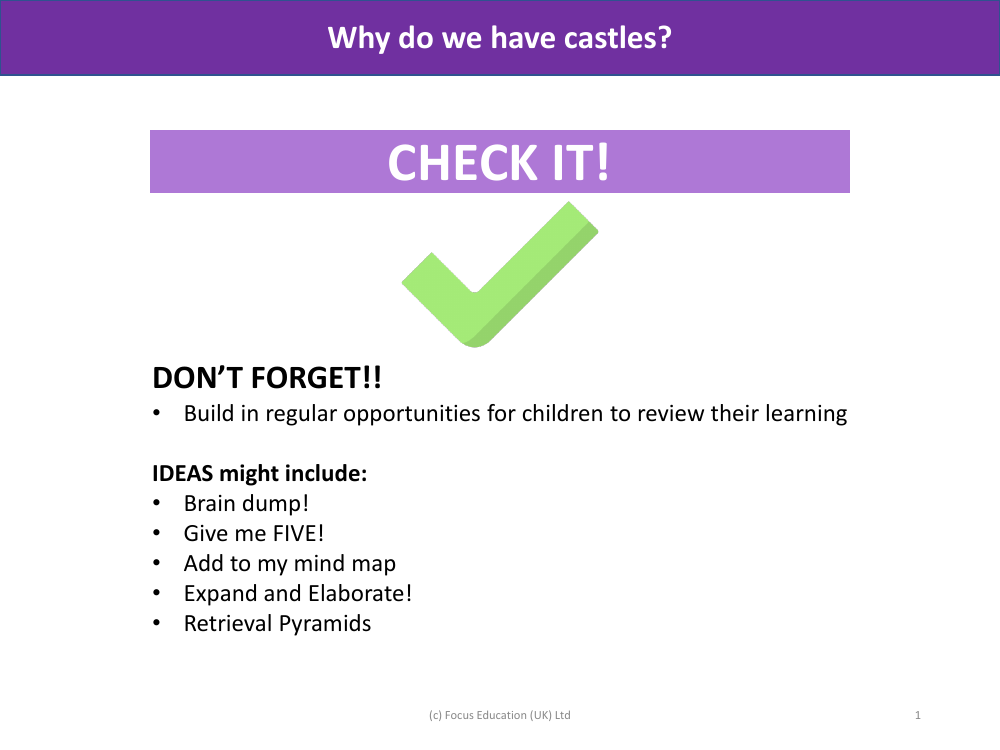 Check it! - Castles - Year 1