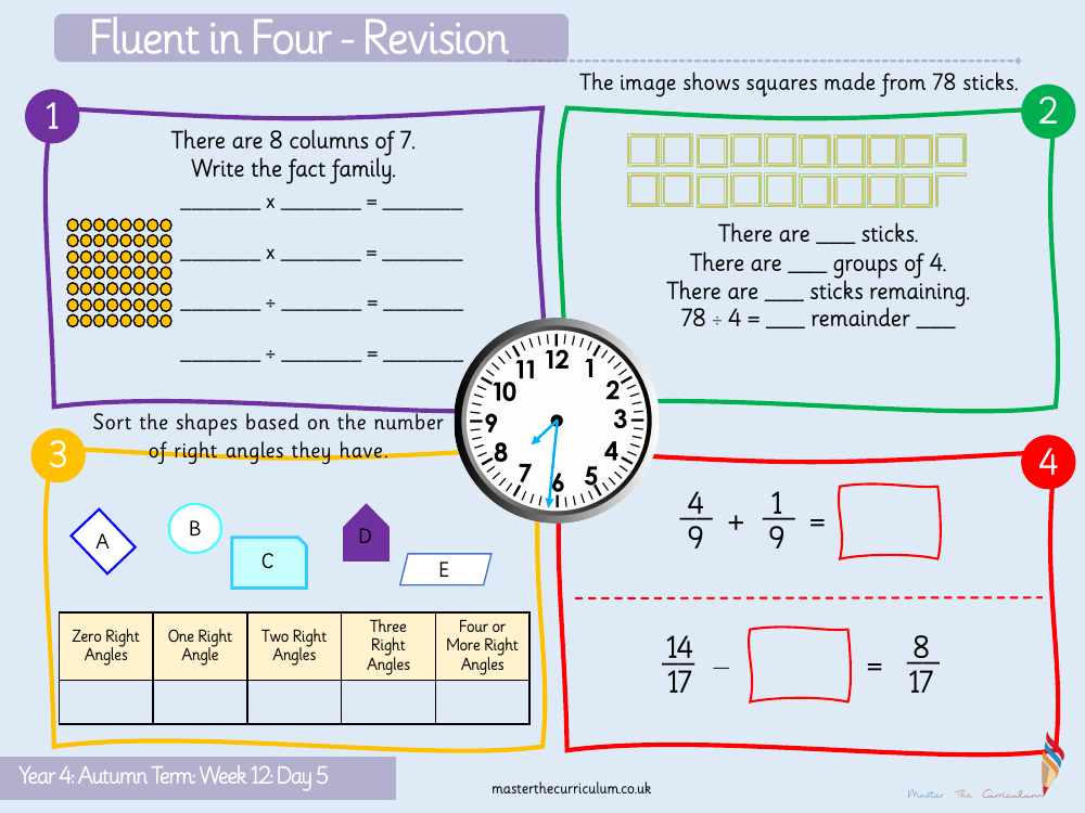 Multiplication and Division - 6, 7 and 9 Times Tables - Starter