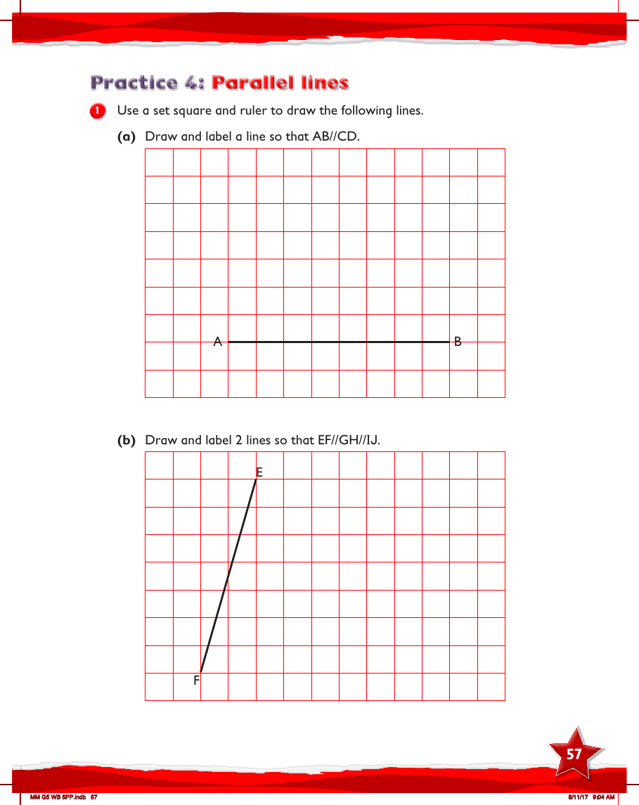 Max Maths, Year 5, Work Book, Parallel lines