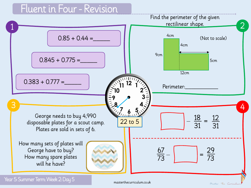 Decimals - Adding Decimals with the same number of Decimal Places - Starter