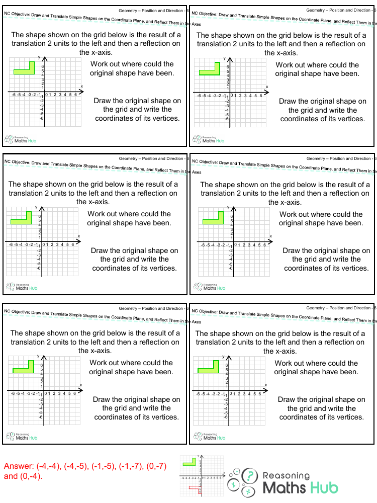 Draw and translate simple shapes 3 - Reasoning