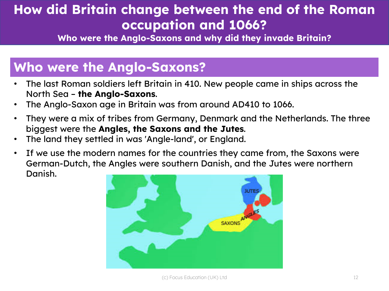 Who were the Anglo-Saxons? - Info sheet