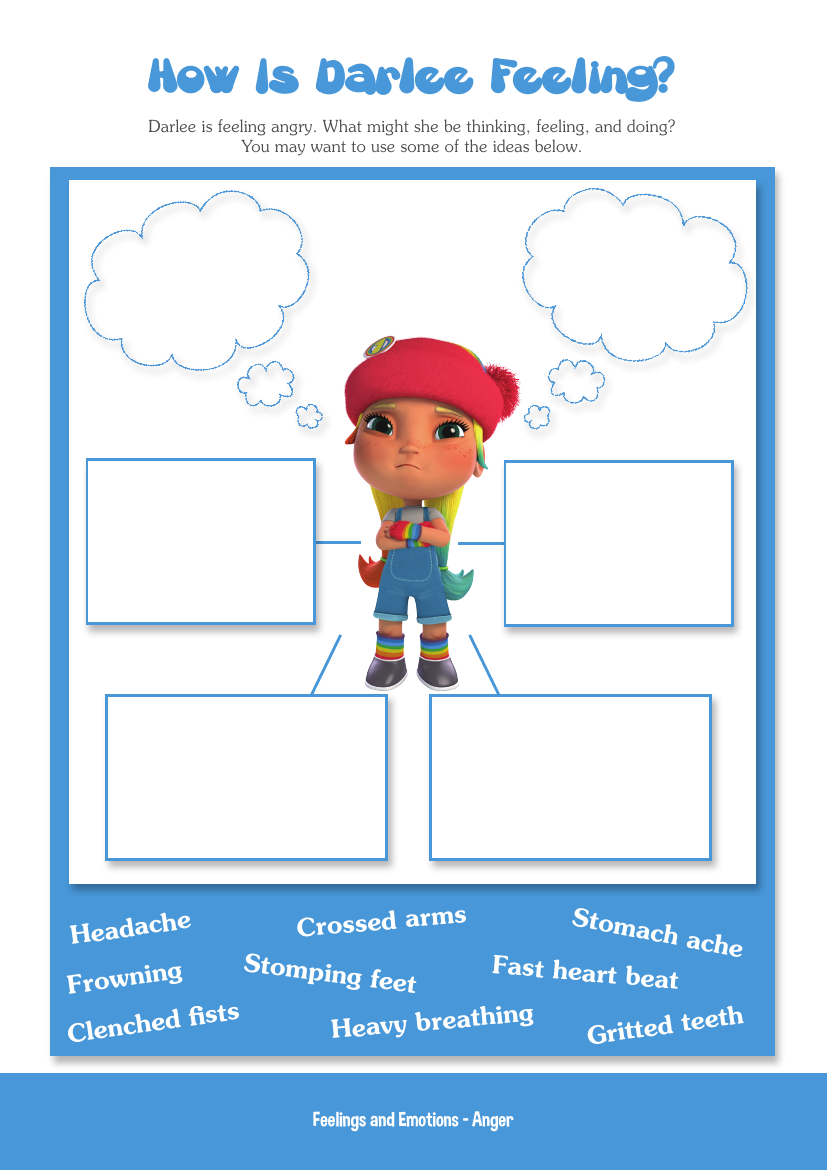 Anger - How is Darlee feeling? - Worksheet