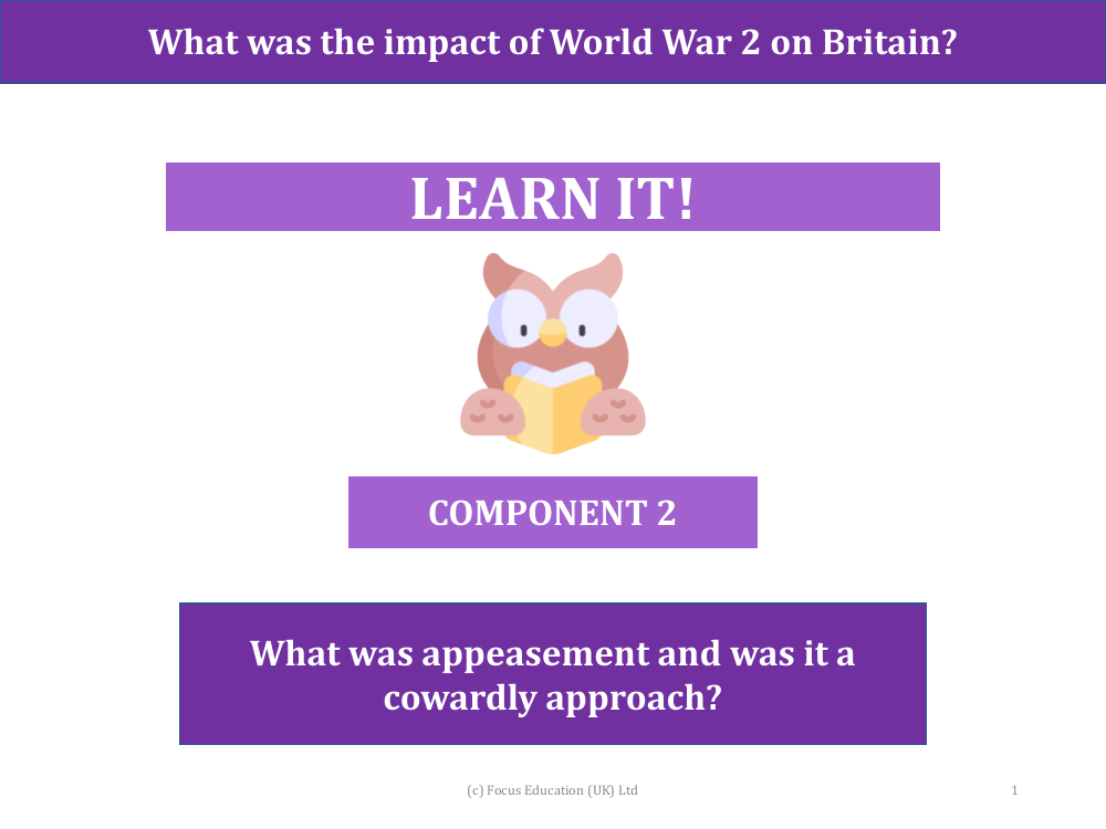 What was appeasement, and was it a cowardly approach? - Presentation