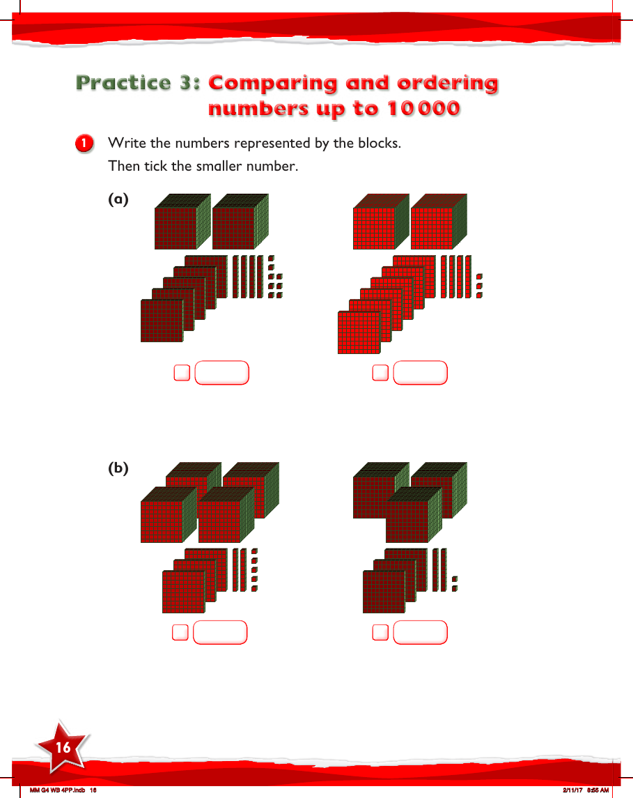 Max Maths, Year 4, Work Book, Comparing and ordering numbers up to 10000