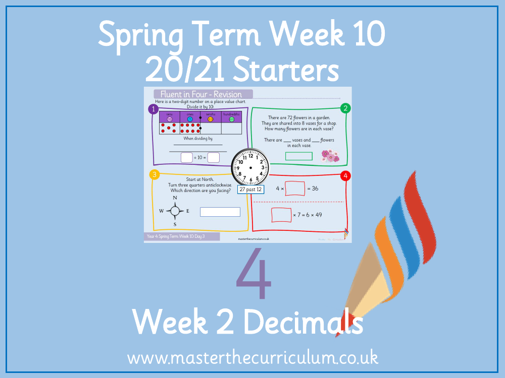 Decimals - Divide 1-Digit by 10 - Starter