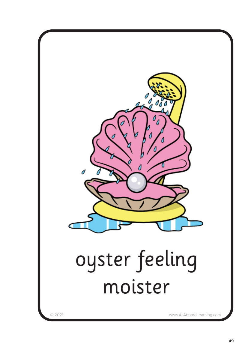 Week 2, lesson 1 New Grapheme 'oy" cards - Phonics Phase 5, unit 1