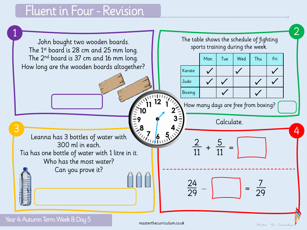 Measurement Length and Perimeter - Subtract Lengths - Starter