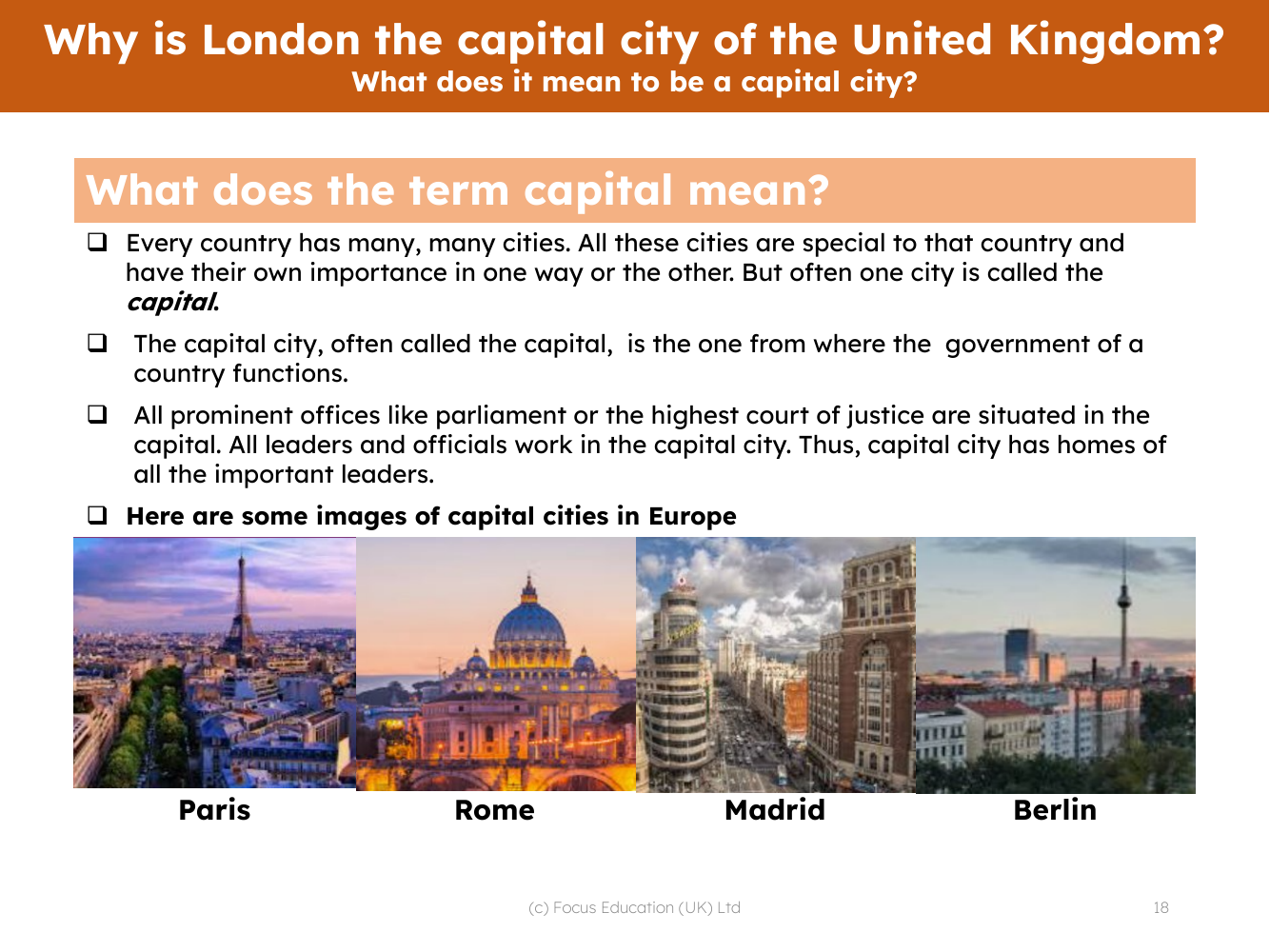 Capital cities - Info sheet