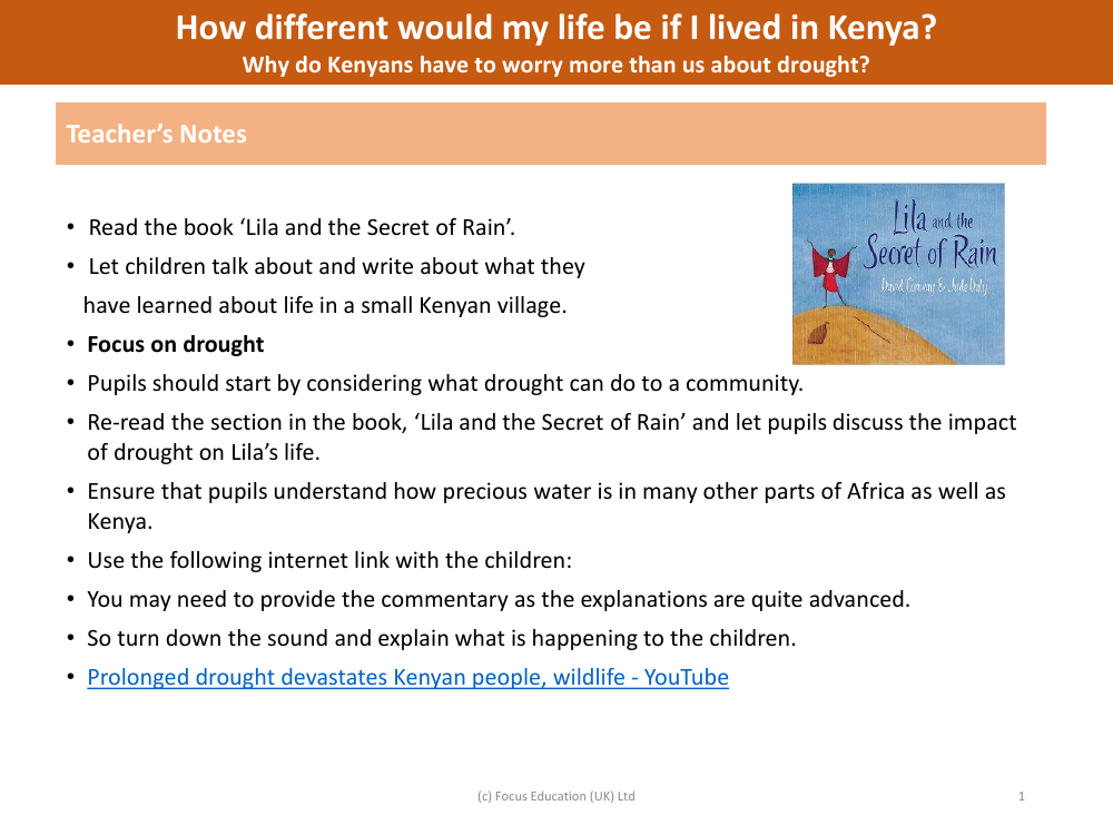 Why do Kenyans have to worry more than us about drought?  - Teacher notes
