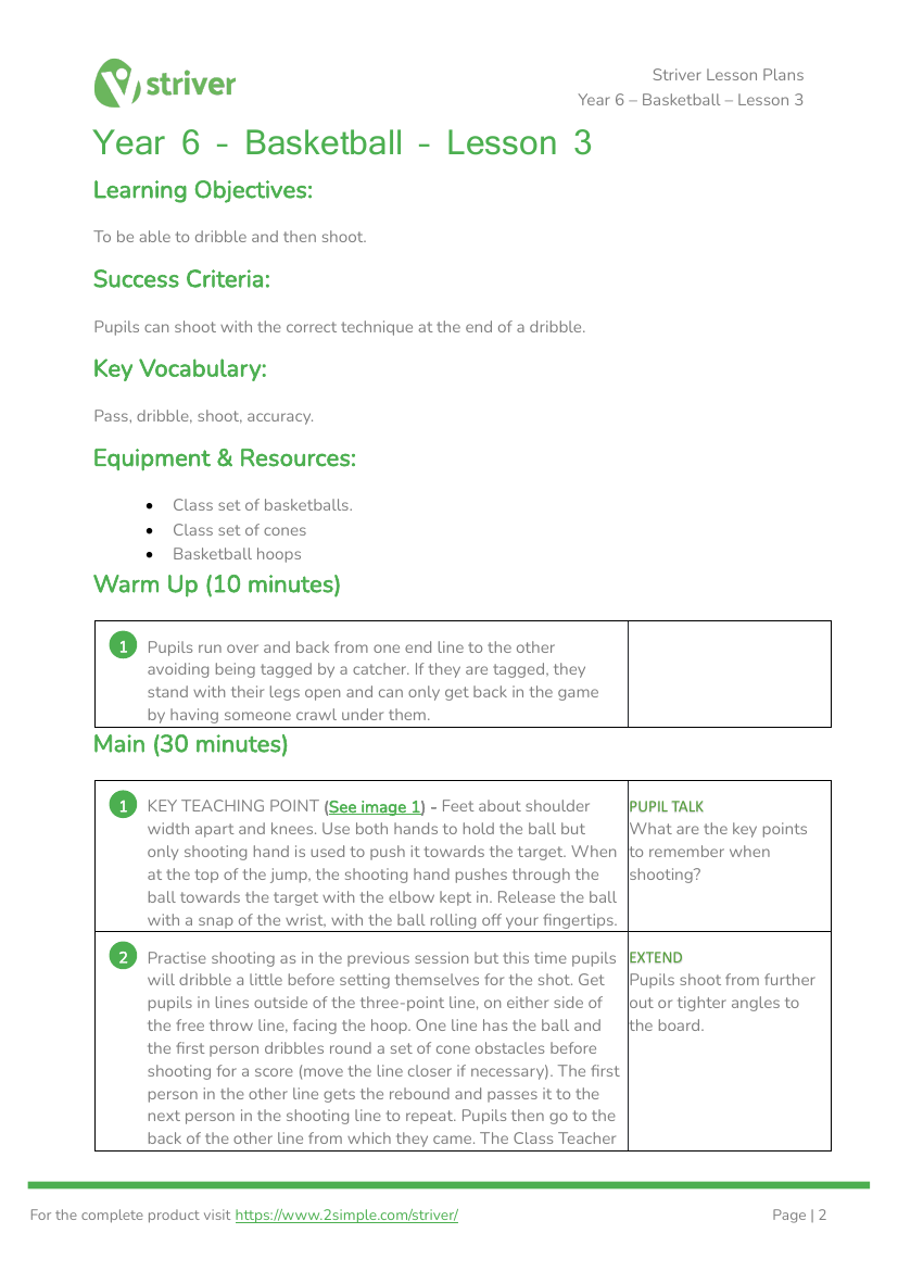 Basketball - Lesson 3