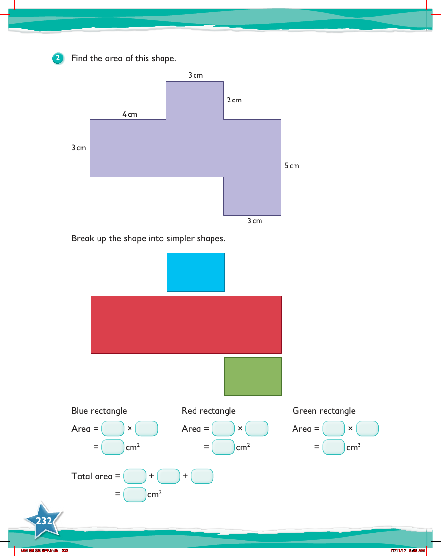 Max Maths, Year 6, Try it, Areas of compound shapes (2)