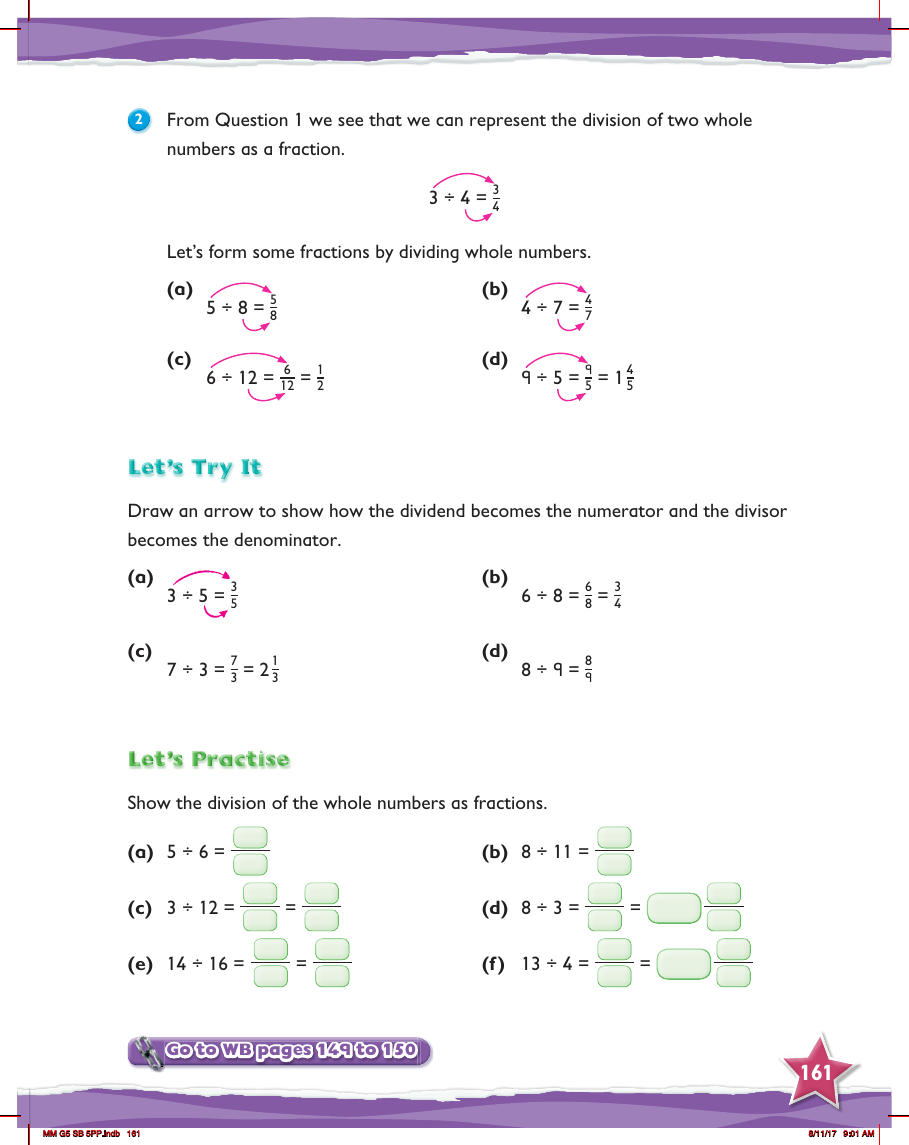 Max Maths, Year 5, Learn together, Fractions as division (2)