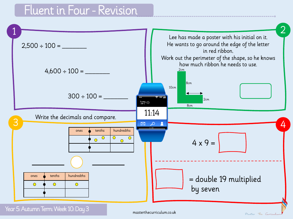 Multiplication and Division (1) - Divide by 10, 100 and 1,000 - Starter