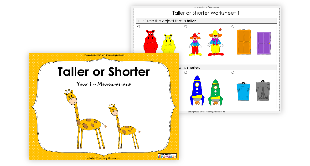 Taller or Shorter by The Teaching Buddy
