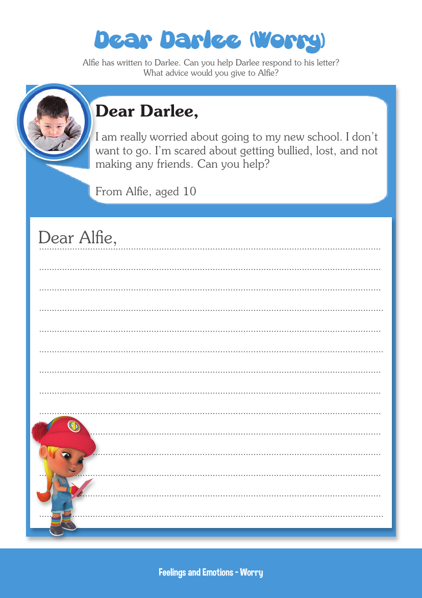 Worry - Dear Darlee (Worry) - Worksheet