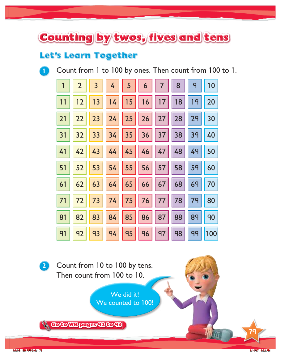 Max Maths, Year 1, Learn together, Counting by twos, fives and tens