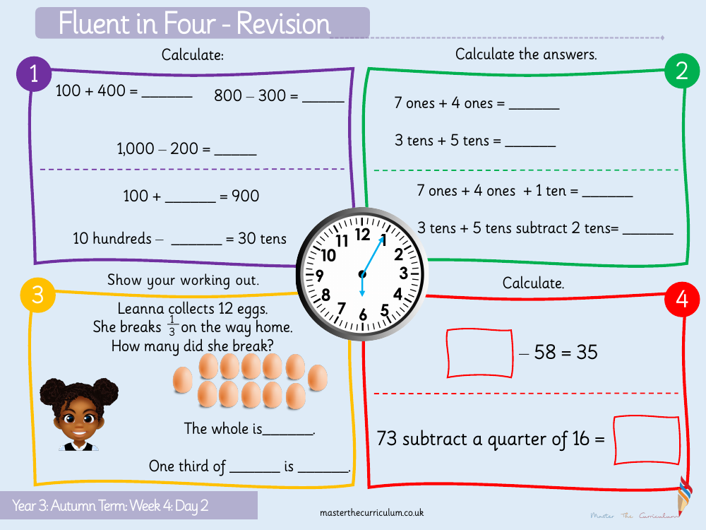 Addition and subtraction - Add and subtract 1s - Starter