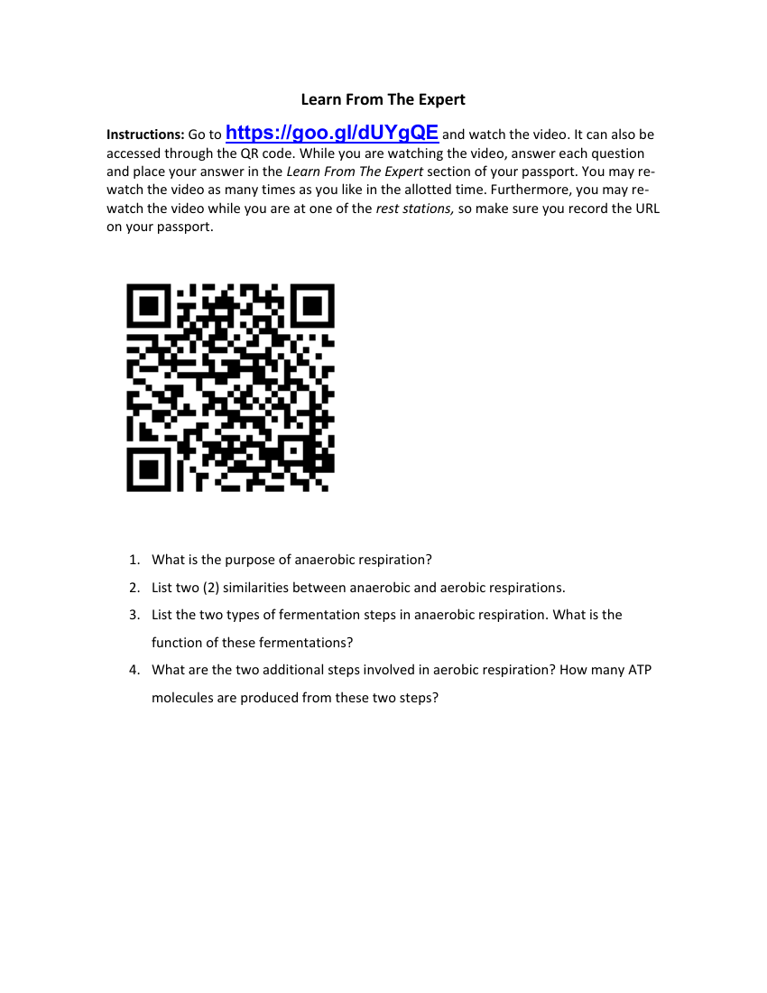 Cellular Respiration - Learn from the Expert