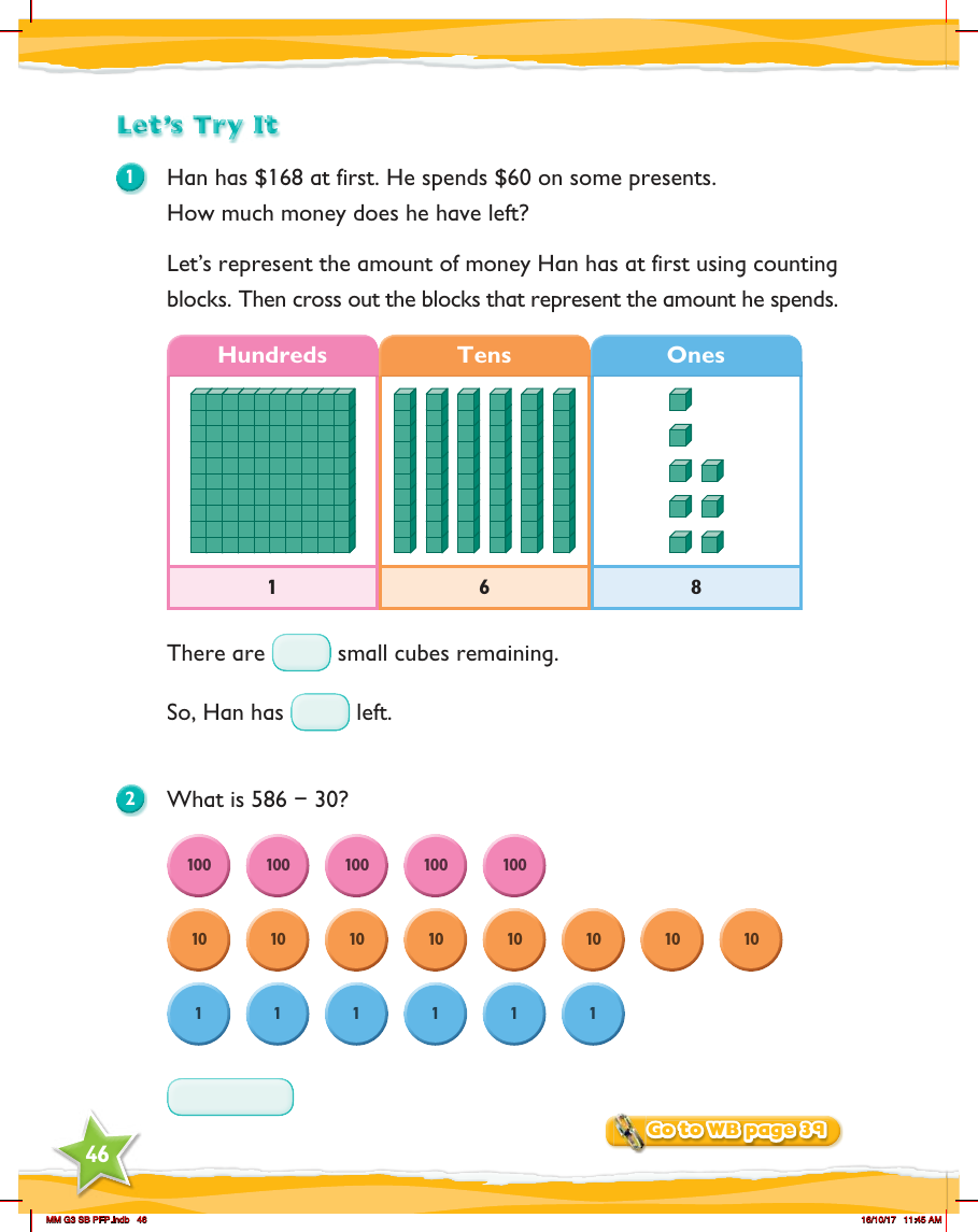 Max Maths, Year 3, Try it, Adding and subtracting multiples of 10 and 100