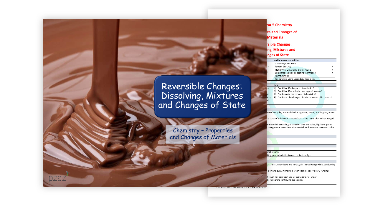 3. Dissolving, Mixtures and Changes of State