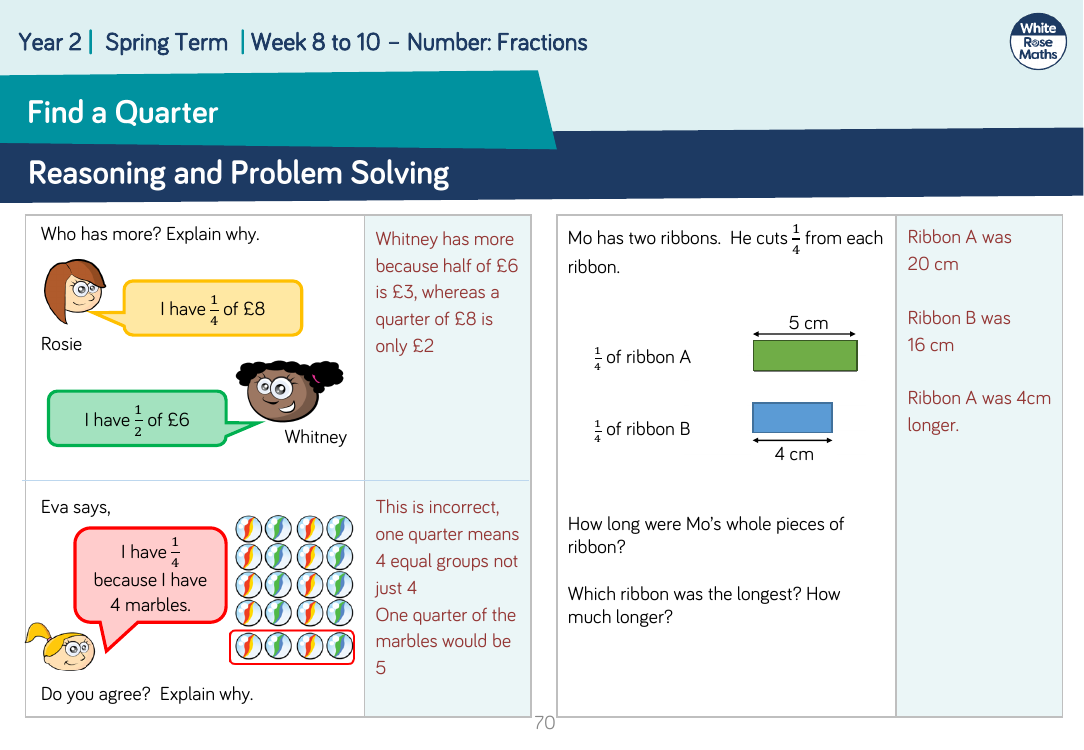 Find a quarter: Reasoning and Problem Solving