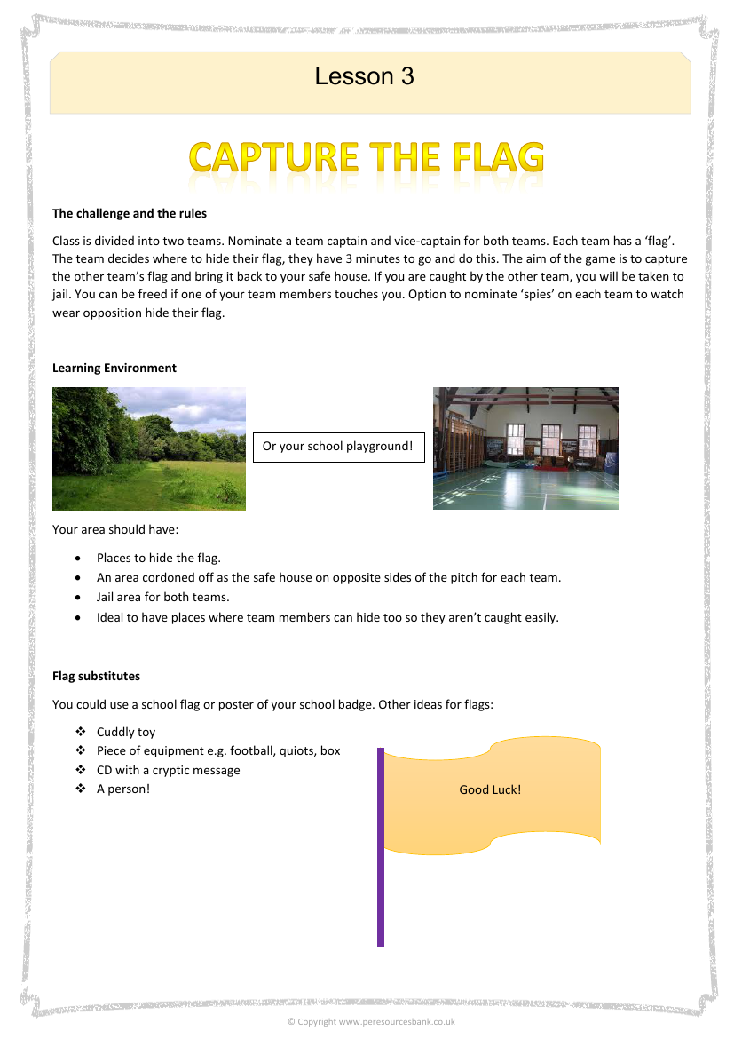 Capture the Flag - Outdoor and Adventurous Activities