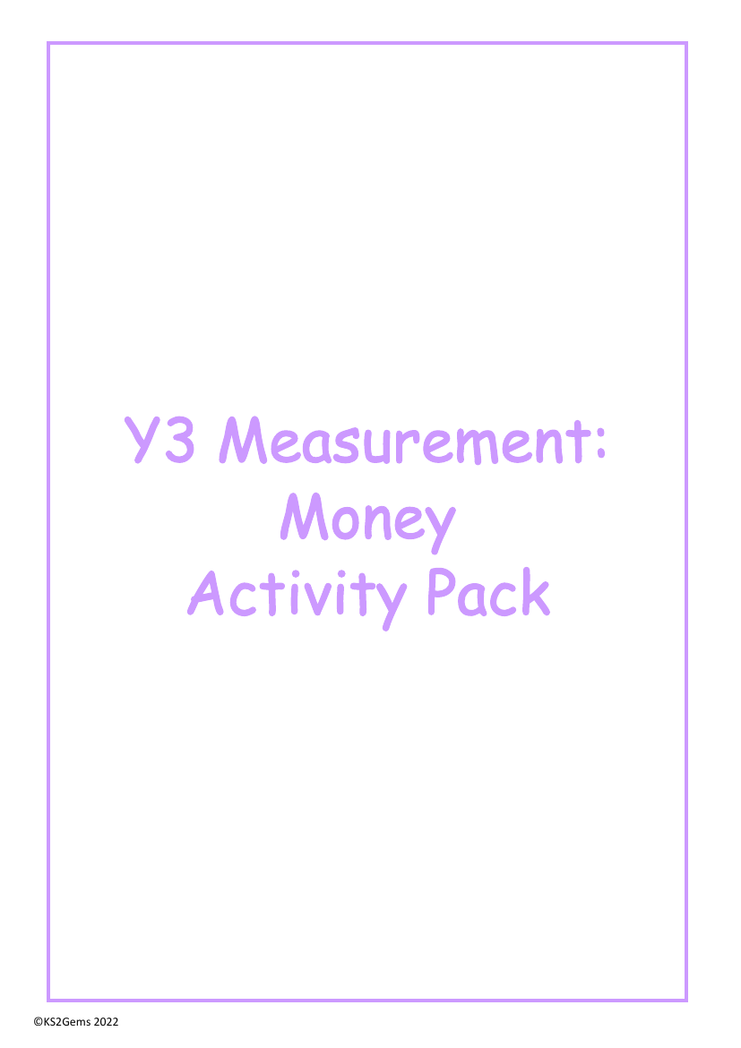 Money worksheet