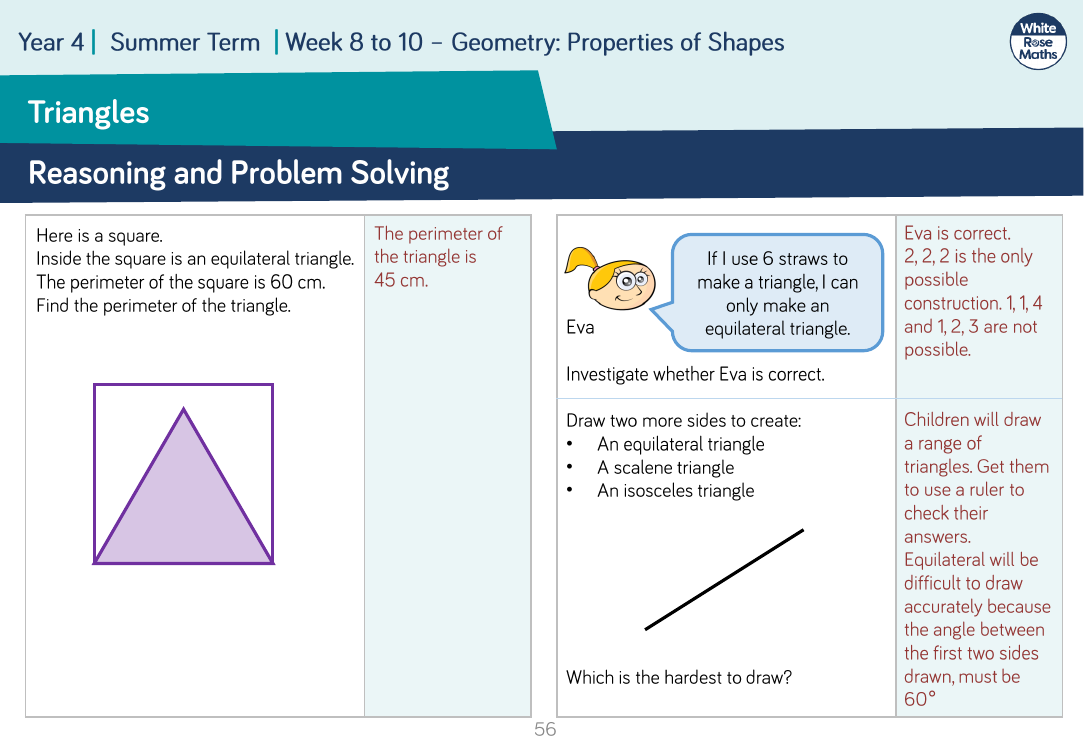 Triangles: Reasoning and Problem Solving