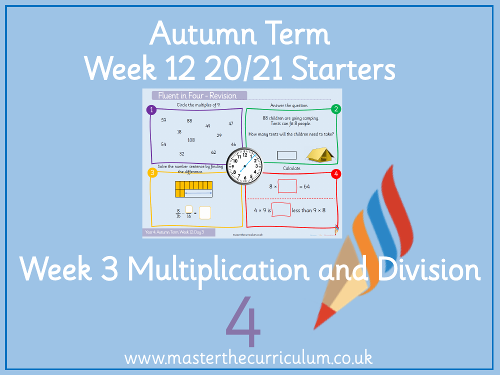 Multiplication and Division - Multiply and divide by 9 - Starter