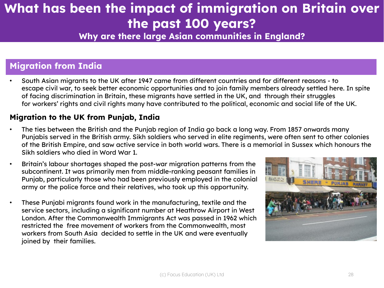 Migration from India - Info sheet