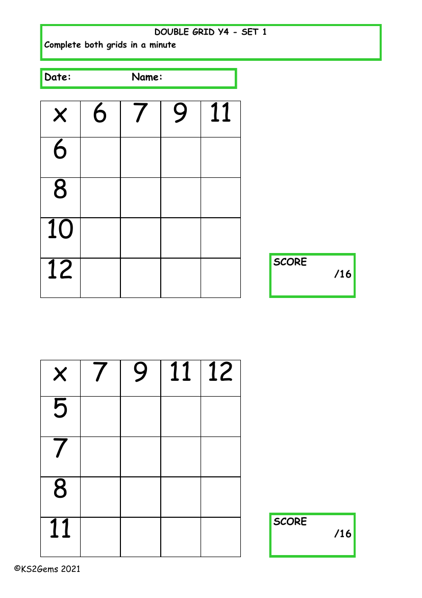 Double Grid 4 x 4