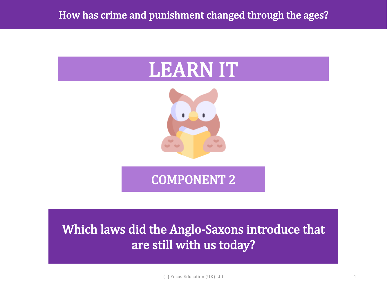 Which laws did the Anglo-Saxons introduce that are still with us today? - Presentation