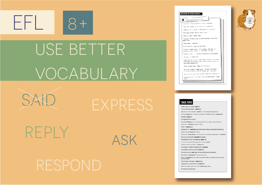 Use Better Vocabulary In Your Writing: Replace The Word Said (8+) - Teacher Notes