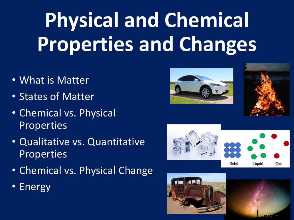 Physical and Chemical Properties and Changes - Teaching Presentation