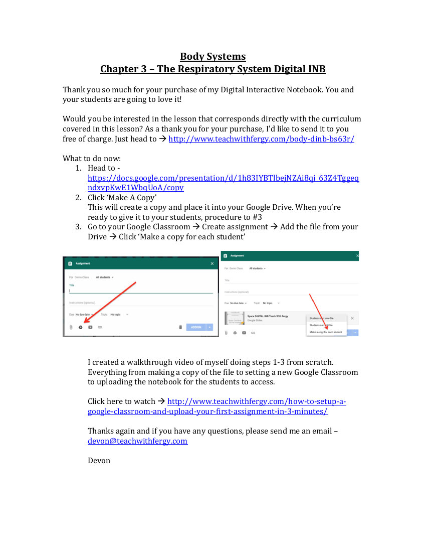 The Human Respiratory System - Student Digital Interactive Notebook