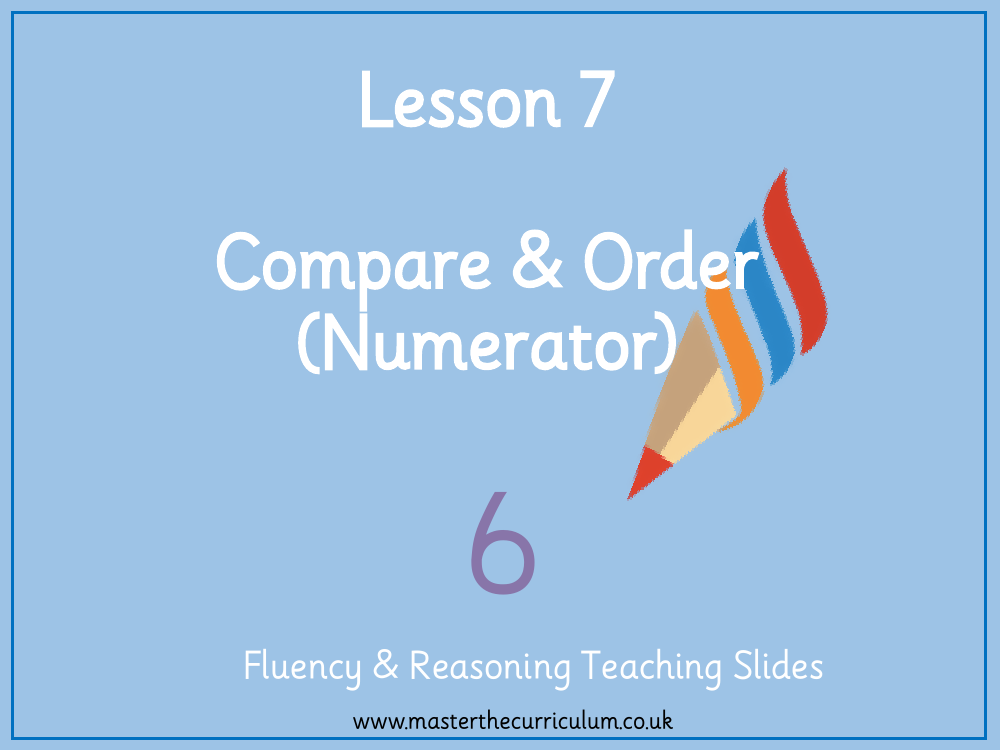 Fractions - Compare and order (numerator) - Presentation