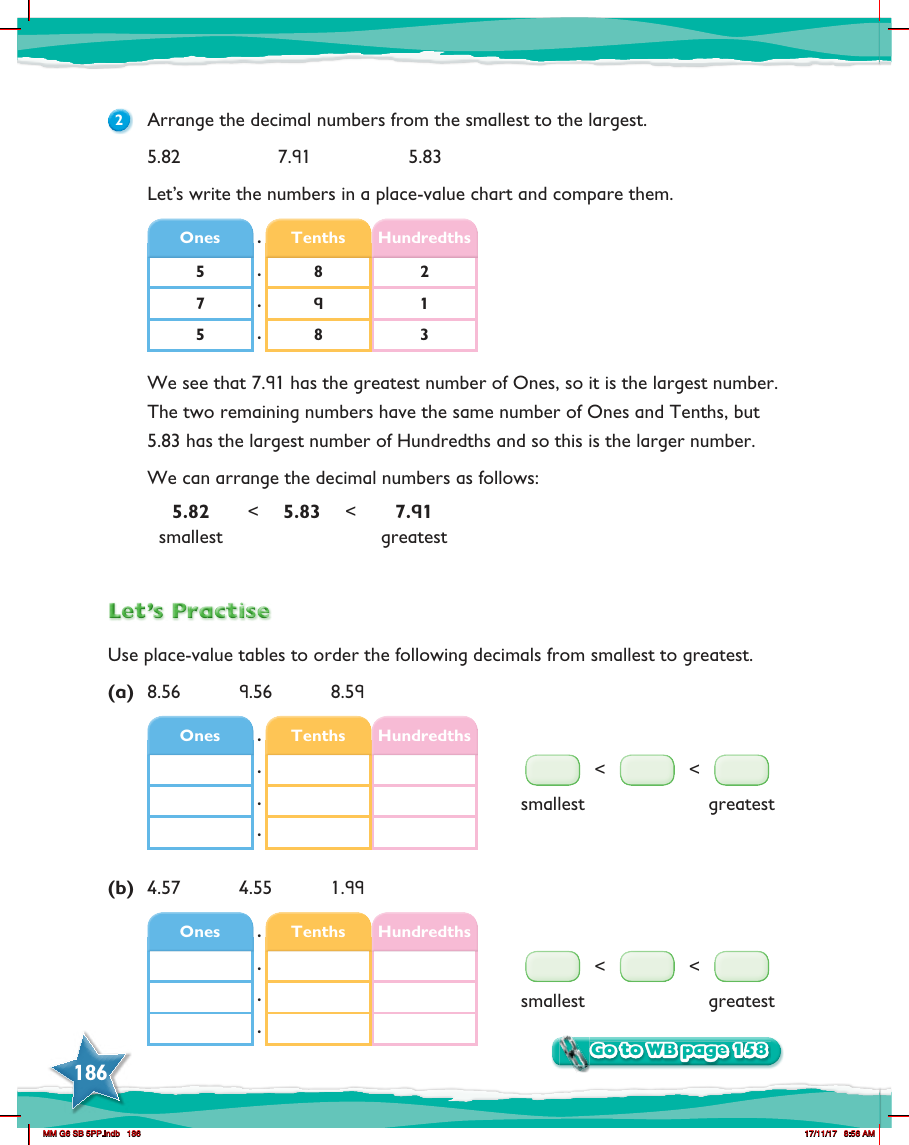 Max Maths, Year 6, Practice, Review of rounding numbers and ordering decimals (2)